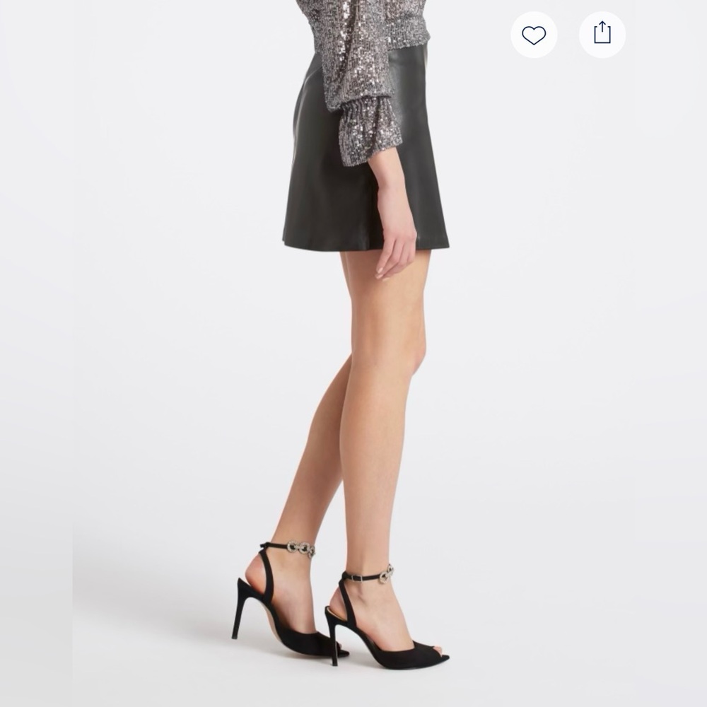 Z Supply Ciera Faux Leather Skirt in Black - Picture 5 of 5